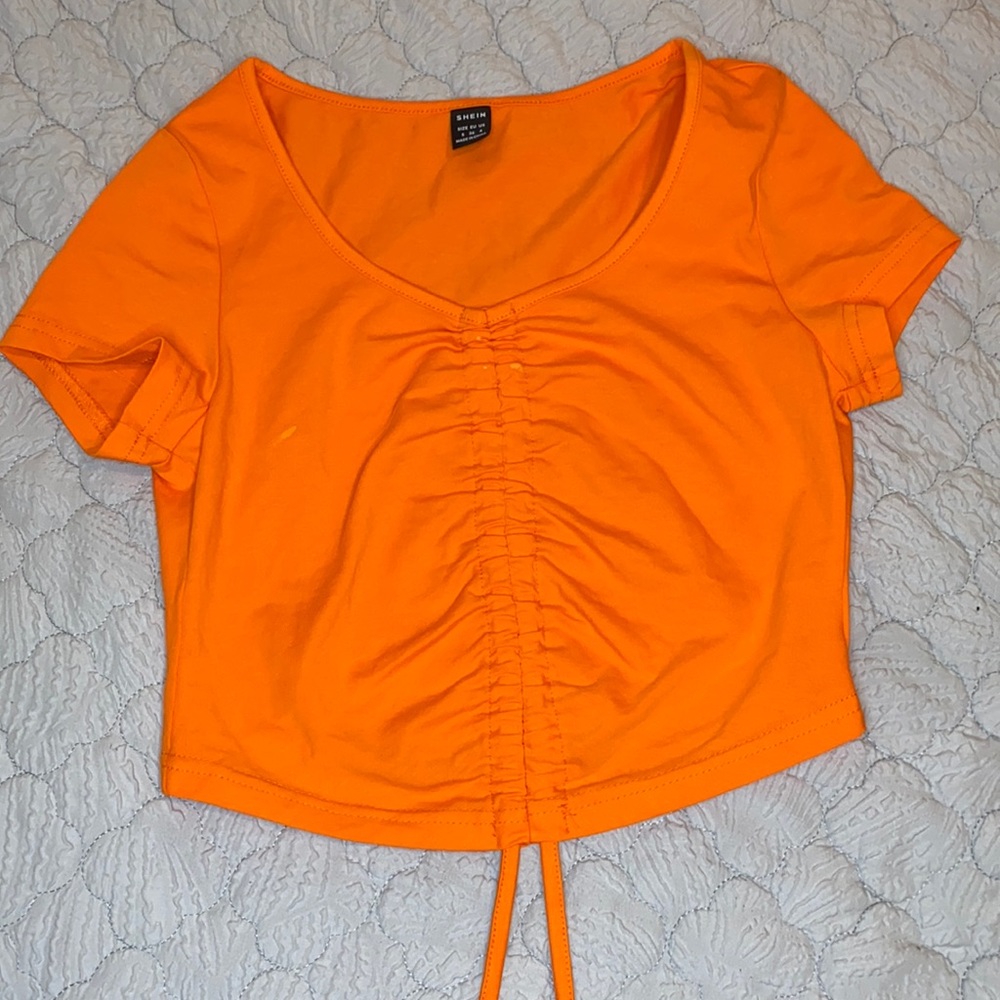Beautiful bright orange crop top from SHEIN